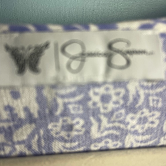 Jessica Simpson Paisley Blue and White Mini Dress - Picture 3 of 8